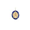 Lapis Lion Fantasy Pendant in 14K Yellow Gold