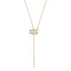 Paved Mini Latch Pendant in 18K Yellow