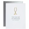 Open Bar Wedding Paper Clip Letterpress Card