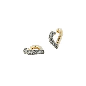 Antique Finish Baby Chubby Love Diamond Earrings