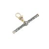 Antique Finish Diamond T Bar Clip Pendant