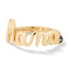 Blue Sapphire Mama Ring in 14K Yellow Gold