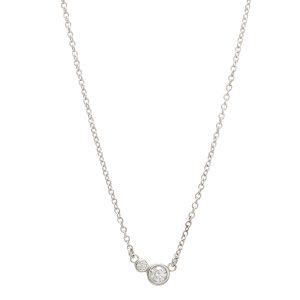 Mini Capella Necklace with Diamonds 14K White Gold
