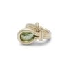 One of a Kind Pear Green Tourmaline Loop Ring
