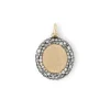 Antique Finish Victorian Set Diamond Portrait Pendant