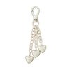 The Mini Puffy Heart Bag Charm in Silver