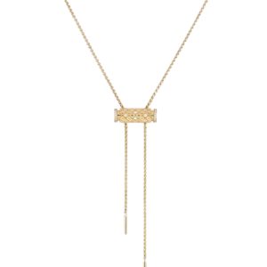 Semi-Paved Latch Pendant in 18K Yellow