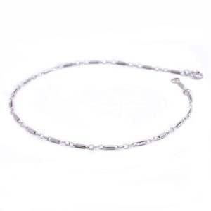 Stick Chain Bracelet in 14K White Gold