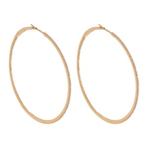 2" Thin Diamond Hoops in 18K Yellow Gold
