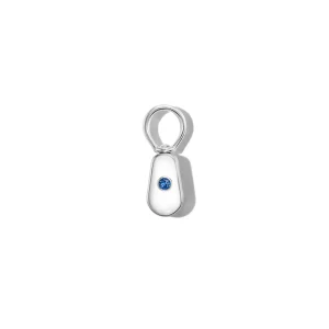 Baby Pulley in Silver with Sapphire Dot