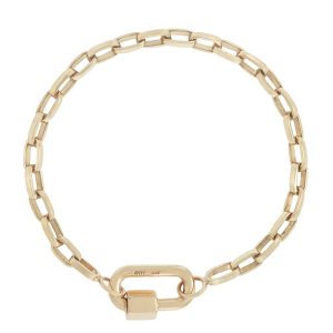 Handmade Biker Chain in 14K Yellow Gold - 6.5"
