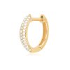 (Single) Diamond Dome Mini Huggie Earrings in 14K Yellow Gold