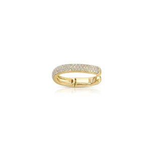 Triple Diamond Ear Cuff in 14K Yellow