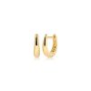 Gold Mini Maeve Huggie Earrings in 14K Yellow