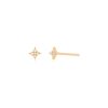 (Single) Diamond Sparkle Stud Earring in 14K Yellow Gold