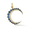 Diamond and Blue Sapphire Crescent Moon Estelle Charm