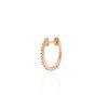 (Single) Mini Huggie with Diamonds in 14K Rose Gold