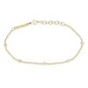 5 Floating Diamond Station Bead Chain Bracelet