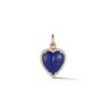 Diamond and Lapis Alana Heart Charm