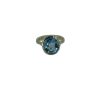 One-Of-A-Kind Heirloom Bezel Ring with 5.25ct Oval Brilliant  Aquamarine in 14K Yellow Gold