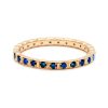 Sapphire Wheat Eternity Band 14K Yellow Gold 6