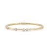 Constellation Two-Tone Diamond Plie Bangle in 18K Yellow Gold and Platinum - Medium