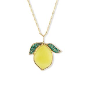 Large Lemon Pendant in 18K Yellow Gold