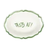 Oval Serving Dish “Tasty Af” - Green