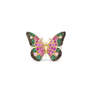 Buckeye Ring Emerald/Pink Sapphire - 7