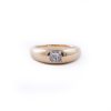Princess Cut Diamond Dome Ring In 14K Yellow Gold - Size 7