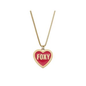 Foxy Heart Necklace in 14K Yellow Gold