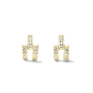 Magna Diamond Cuff Earrings in 14K Yellow Gold
