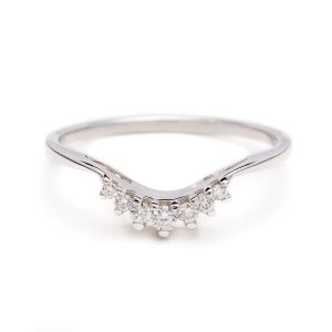 Luna Tiara Band in 14K White Gold with White Diamonds 6
