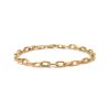 Large Oval Cable Chain Bracelet 7 inch in 14K Yellow Gold