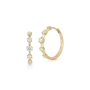 Kismet Eternity Hoops in 18K Yellow Gold