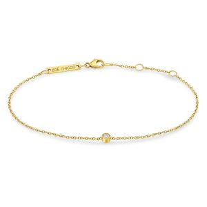 Floating Diamond Bezel Bracelet in 14K Yellow Gold