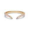 Open Chrysalis Band with White Diamonds in 14K Yellow Gold 6