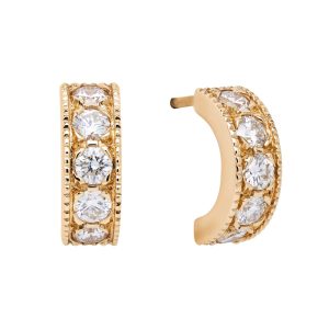 Heirloom Huggies in 14K Yellow Gold