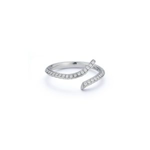 Faye Pave Wrap Band in Platinum - Size 6.5