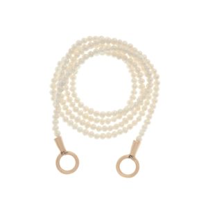 Itty Bitty Pearl Strand With Yellow Gold Loops - 16"