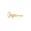 Single Triple Marquise Stud Earring in 14K Yellow Gold - Left