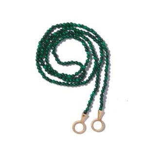 Itty Bitty Malachite Strand in 14K Yellow Gold - 16"