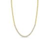 Diamond Bezel Tennis Station Small Curb Chain Necklace