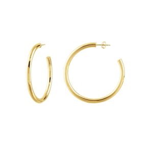 4mm x 50mm Chubby Earrings in 14K Yellow Gold