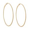 1 3/4" Thin Diamond Hoops in 18K Yellow Gold