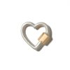 Heartlock in Sterling Silver with 14K Yellow Gold Closure