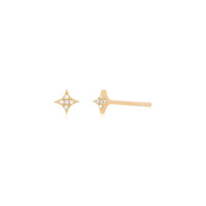 (Single) Diamond Sparkle Stud Earring in 14K Yellow Gold