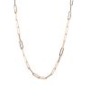 Large Solid Paperclip Chain in 14K Yellow Gold 18 Inch