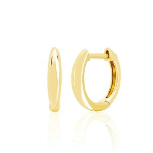 (Single) Dome Huggie Earring in 14K Yellow Gold
