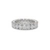 Oval Diamond Four Prong Eternity Band in Platinum